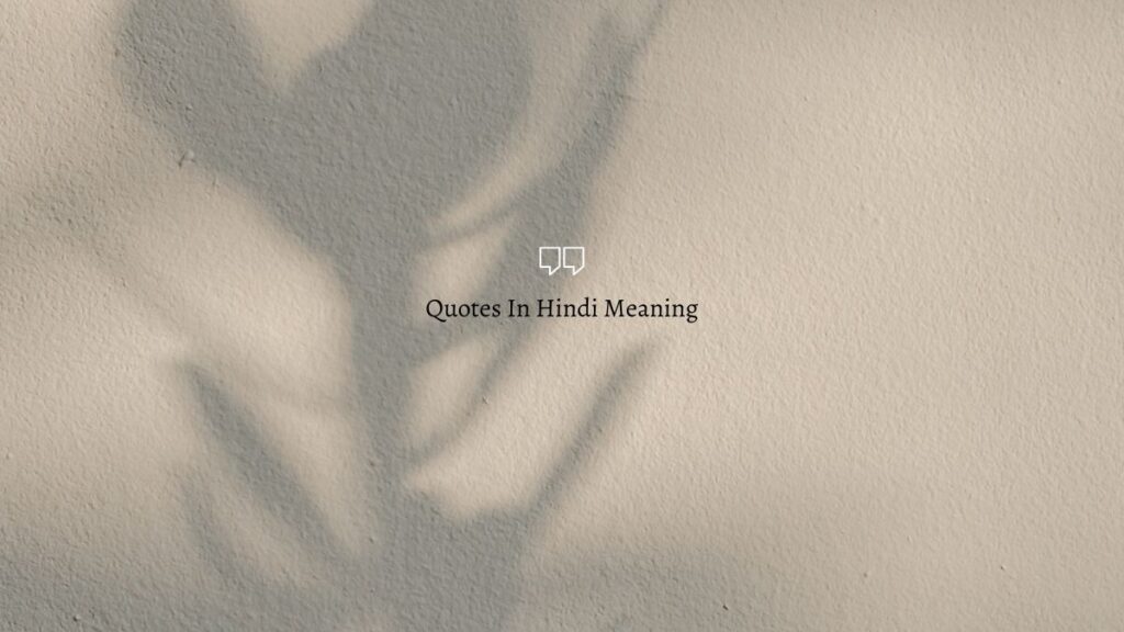 quotes in hindi meaning