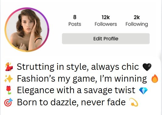 aesthetic bio for instagram for girl attitude