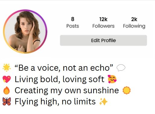 aesthetic bio for instagram for girl attitude