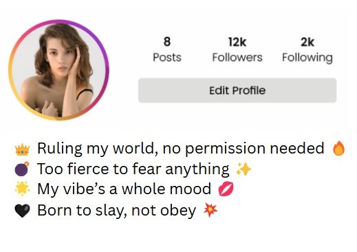 aesthetic bio for instagram for girl attitude