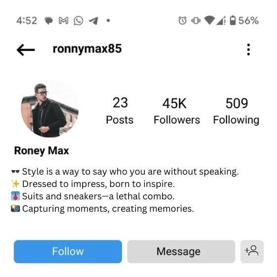 instagram bio