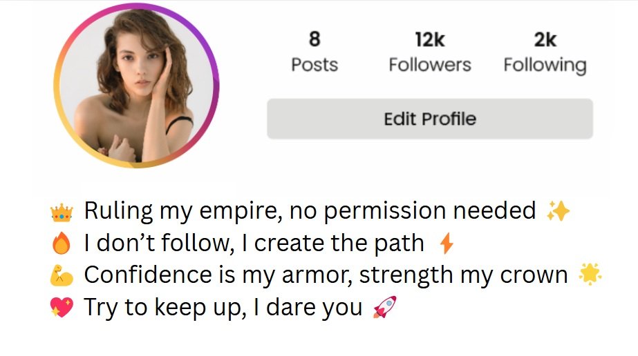 short bio for instagram for girl attitude