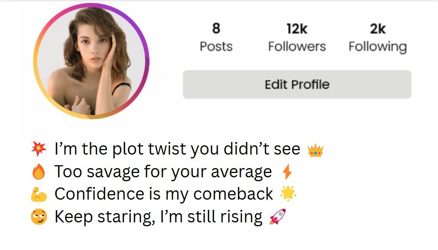 short bio for instagram for girl attitude