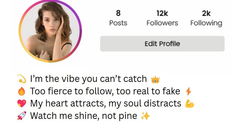 short bio for instagram for girl attitude