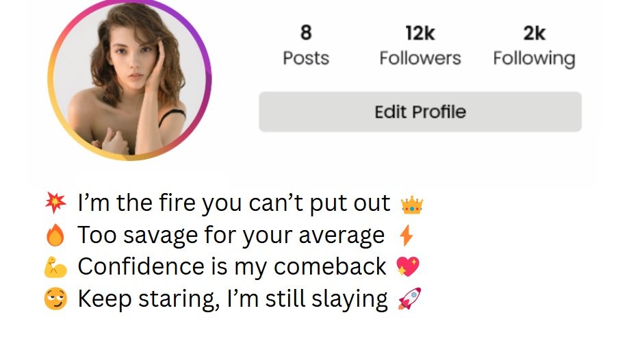 short bio for instagram for girl attitude