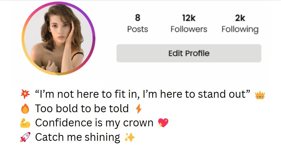 short bio for instagram for girl attitude