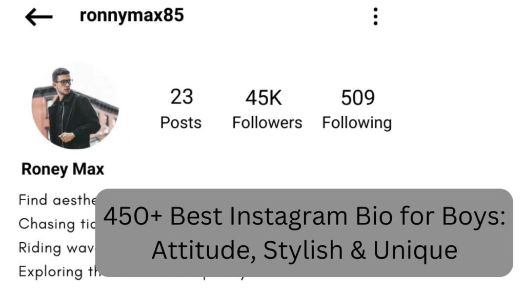 instagram bio for boys