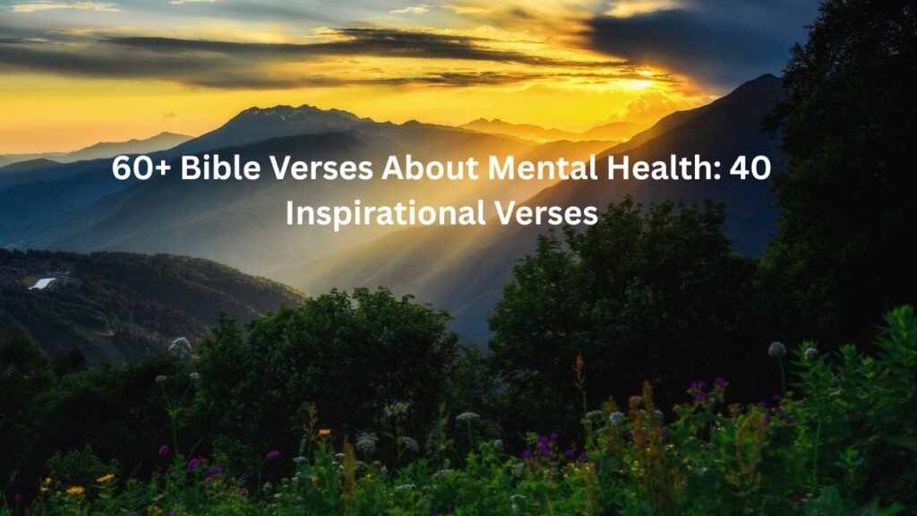 bible verses about mental health